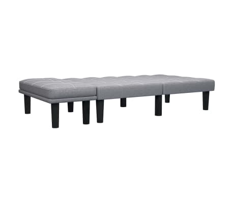 vidaXL 2-Sitzer-Sofa Hellgrau Stoff