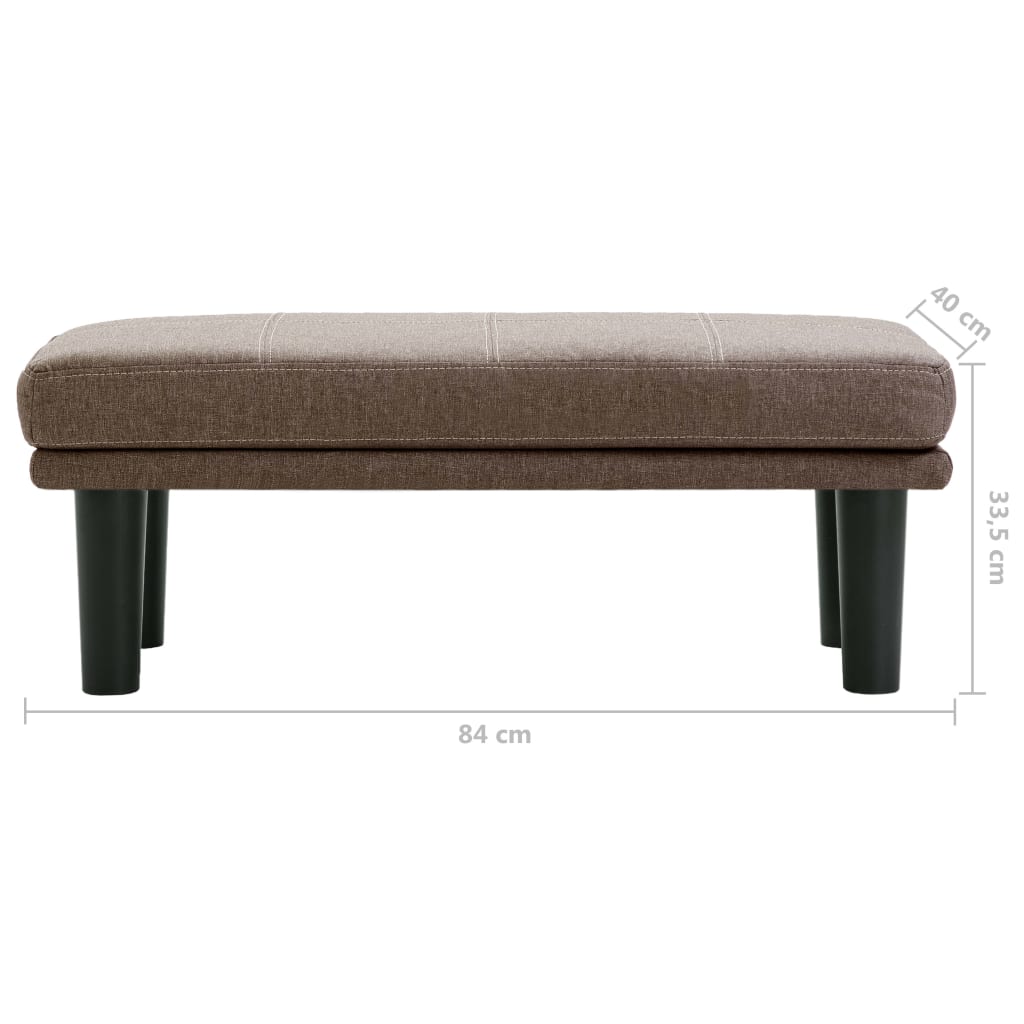 2-местен диван, кафяв, текстил