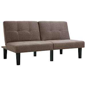 2místná pohovka hnědá textil - obrázek 3