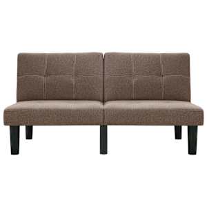 2místná pohovka hnědá textil - obrázek 4