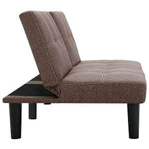 2místná pohovka hnědá textil - obrázek 5