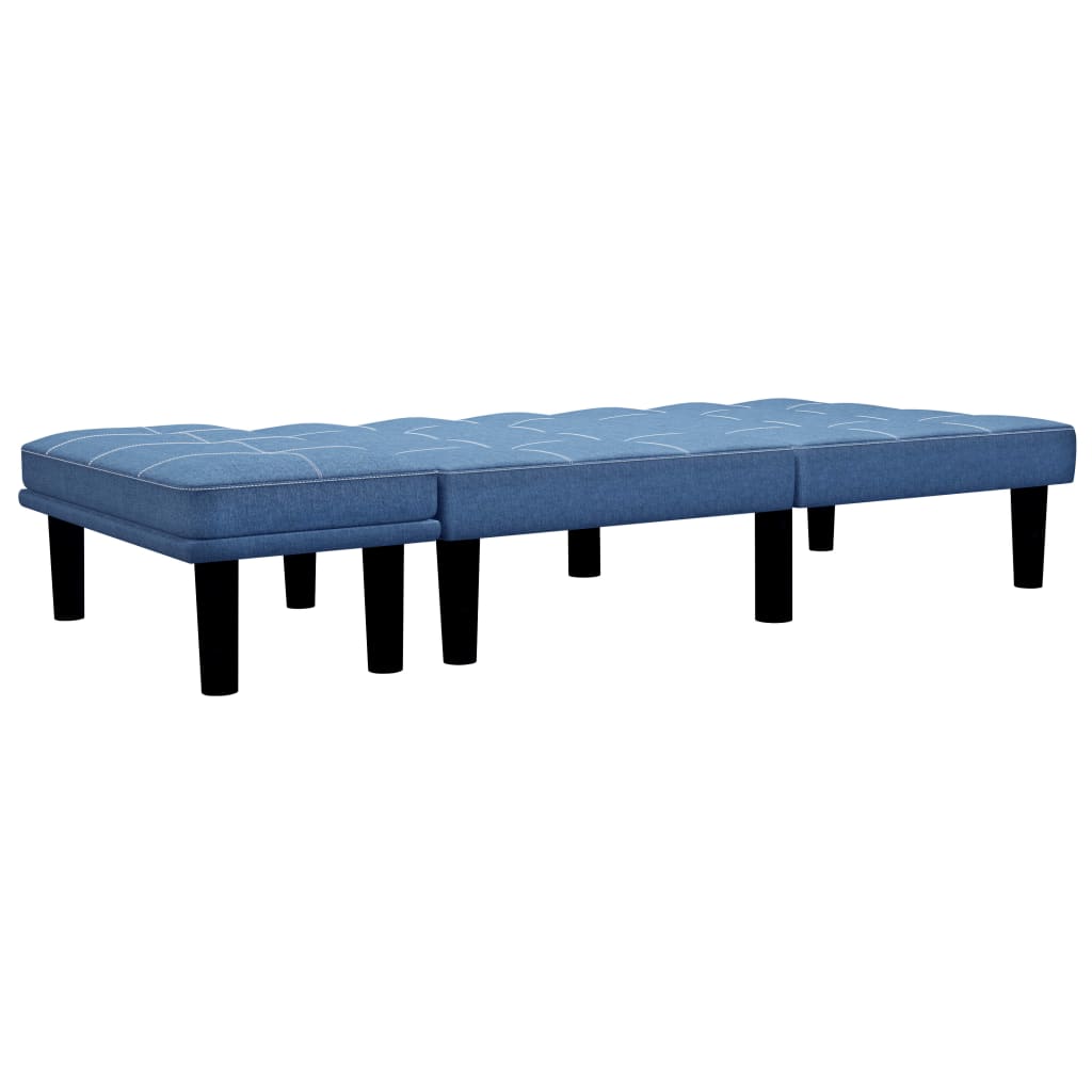 vidaXL kétszemélyes kék szövet kanapé
