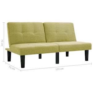 2místná pohovka zelená textil - obrázek 11