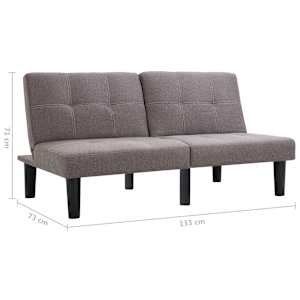 2místná pohovka taupe textil - obrázek 11