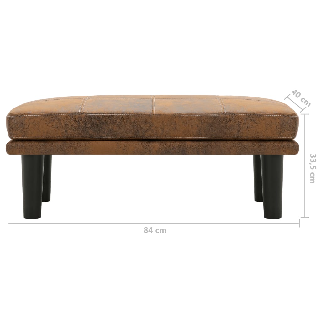 2-местен диван, кафяв, изкуствен велур