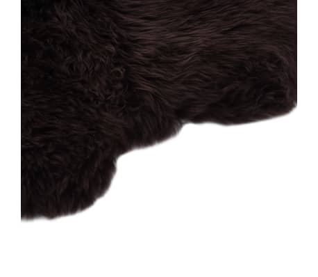 vidaXL Alfombra de piel de oveja marr&oacute;n 60x90 cm