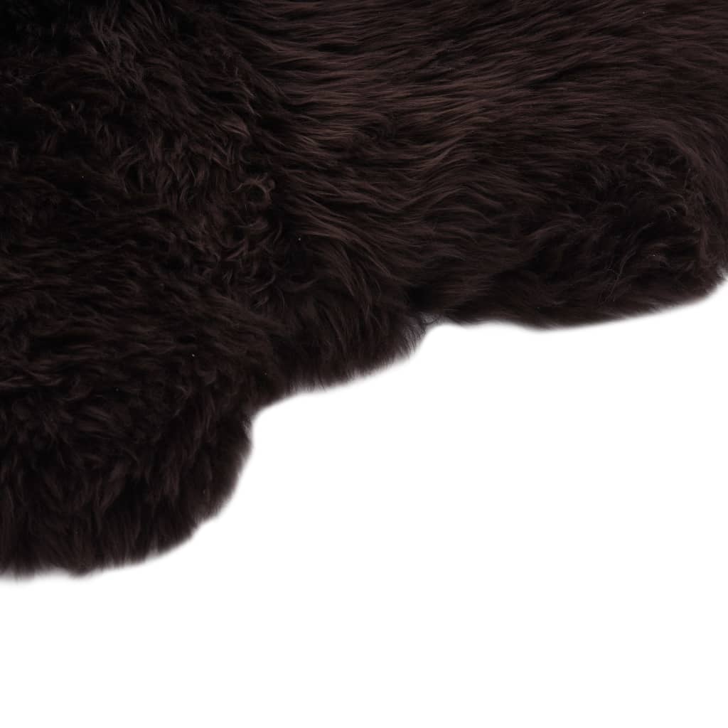 vidaXL Vloerkleed 60x180 cm schapenvacht bruin afbeelding