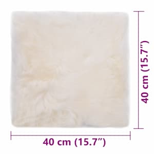 Podsedáky na židle 2 ks bílé 40 x 40 cm pravá ovčí kůže - obrázek 6