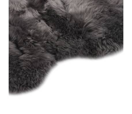 vidaXL Tapis en peau de mouton 60 x 180 cm Gris clair
