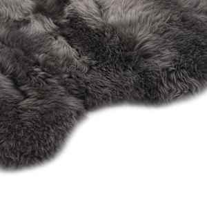 vidaXL Tapis en peau de mouton 60 x 180 cm Gris clair