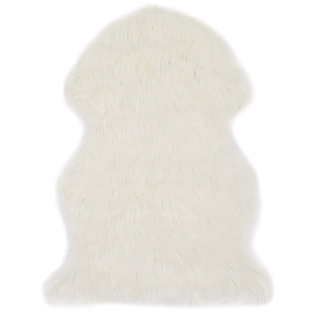 Petrashop  Koberec 60 x 90 cm umělá ovčí kůže bílý