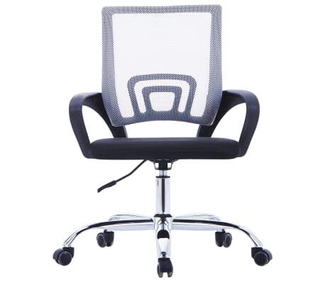 vidaXL Chaise de bureau avec dossier en maille Gris Tissu