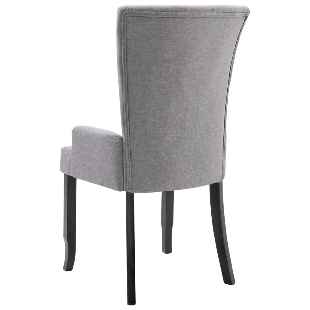 Dining Chairs Accent Dining Chair with Armrests for Home Kitchen Fabric vidaXL