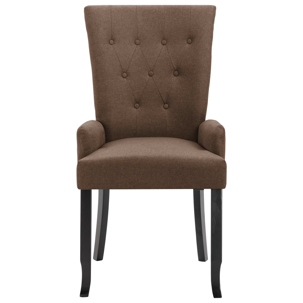 Dining Chairs Accent Dining Chair with Armrests for Home Kitchen Fabric vidaXL