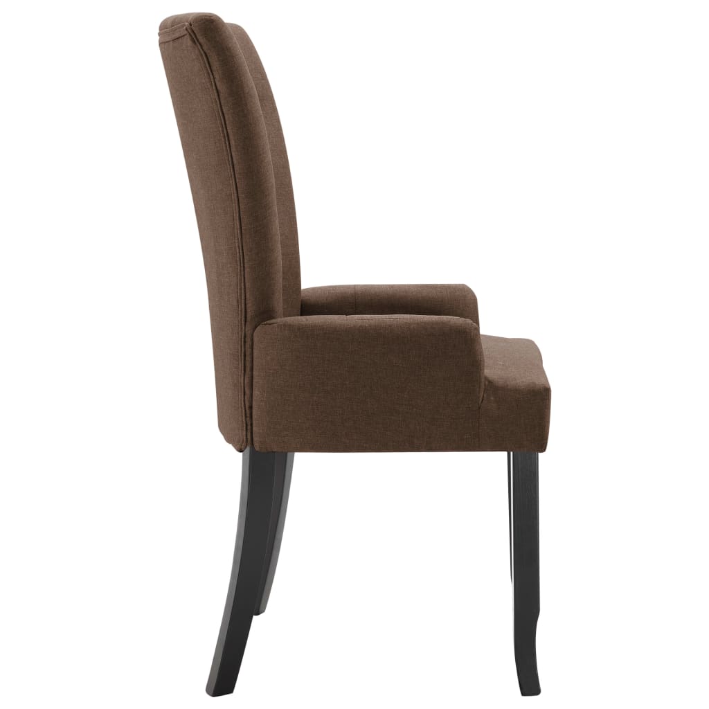 Dining Chairs Accent Dining Chair with Armrests for Home Kitchen Fabric vidaXL
