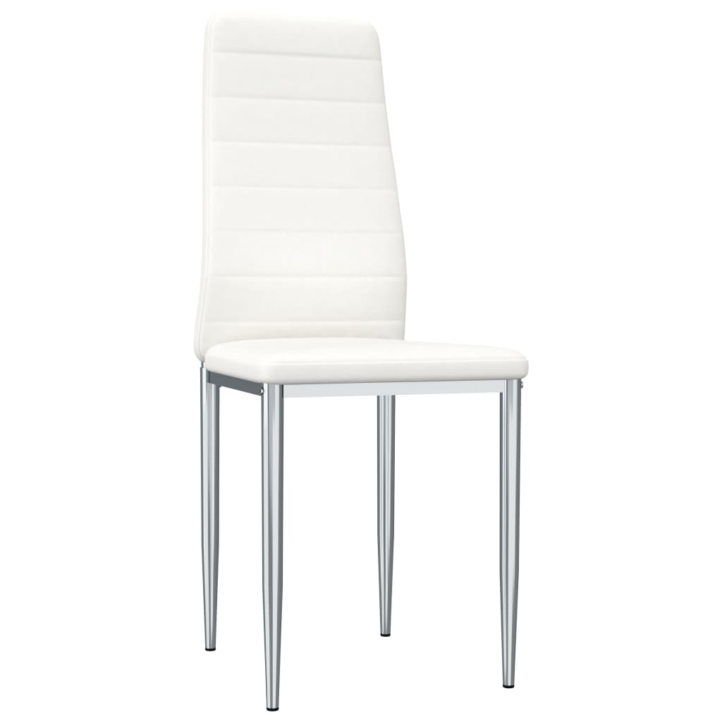 

vidaXL Eetkamerstoelen 6 st kunstleer wit