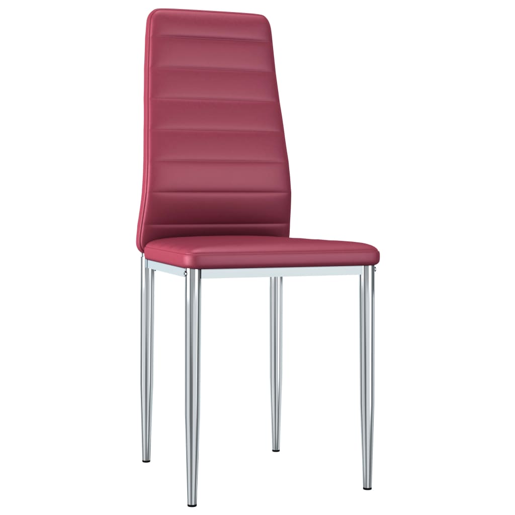 

vidaXL Eetkamerstoelen 2 st kunstleer rood