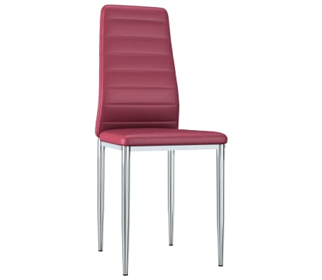 vidaXL Cadeiras de jantar 4 pcs couro artificial vermelho
