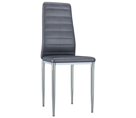 vidaXL spisebordsstole 4 stk. imiteret ruskind grå