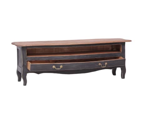 vidaXL Έπιπλο Τηλεόρασης Μαύρο 120 x 30 x 40 εκ. από Μασίφ Μαόνι