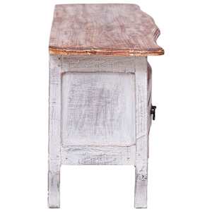 TV stolek 120 x 30 x 40 cm bílý masivní recyklované dřevo - obrázek 5