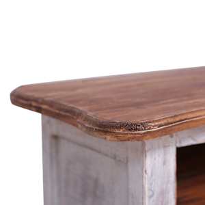 TV stolek 120 x 30 x 40 cm bílý masivní recyklované dřevo - obrázek 8