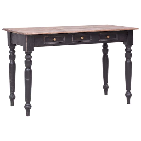 vidaXL laud 3 sahtliga, 117 x 57 x 75 cm, mahagonipuit