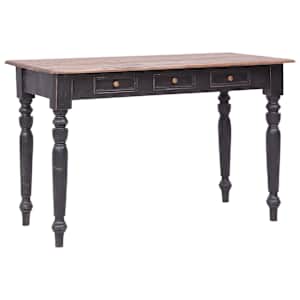 Psací stůl se 3 zásuvkami 117 x 57 x 75 cm masivní mahagon