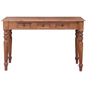 Psací stůl se zásuvkami 117 x 57 x 75 cm masivní mahagon - obrázek 3