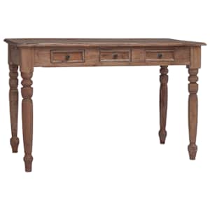 vidaXL laud sahtlitega, 117 x 57 x 75 cm, mahagonipuit