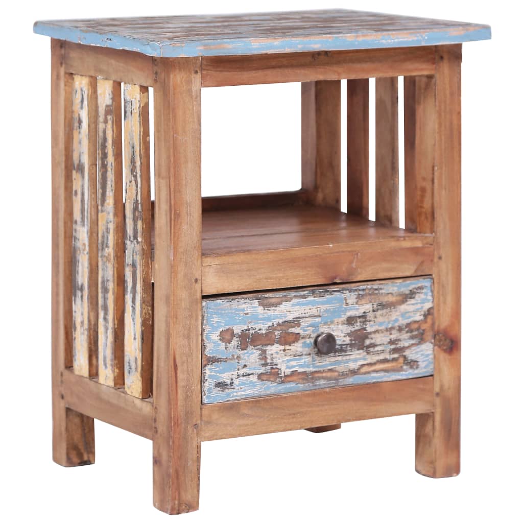 vidaXL Table de chevet 41 x 30 x 50 cm Bois de récupération massif