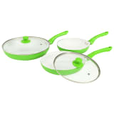 vidaXL Ensemble d'ustensiles de cuisine 5 pcs Vert Aluminium