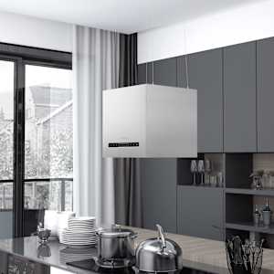 Viseča kuhinjska napa s senzorjem na dotik LCD 37 cm jeklo