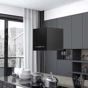 Viseča kuhinjska napa s senzorjem na dotik LCD 37 cm jeklo