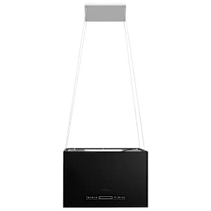 Závěsná ostrůvková digestoř dotykový LCD 55 cm práškovaná ocel - obrázek 4