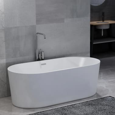 Vidaxl Freistehende Badewanne Weiss Acryl 204 L Vidaxl De