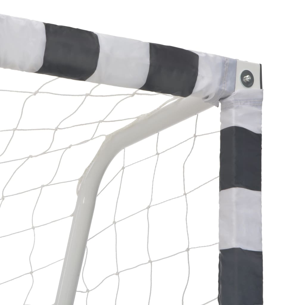 Alternativ bild 2 för VidaXl Fotbollsmål 300X160X90 Cm Metall Svart Och Vit