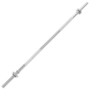 vidaXL Palica za uteži 2,5x120 cm jeklo srebrna