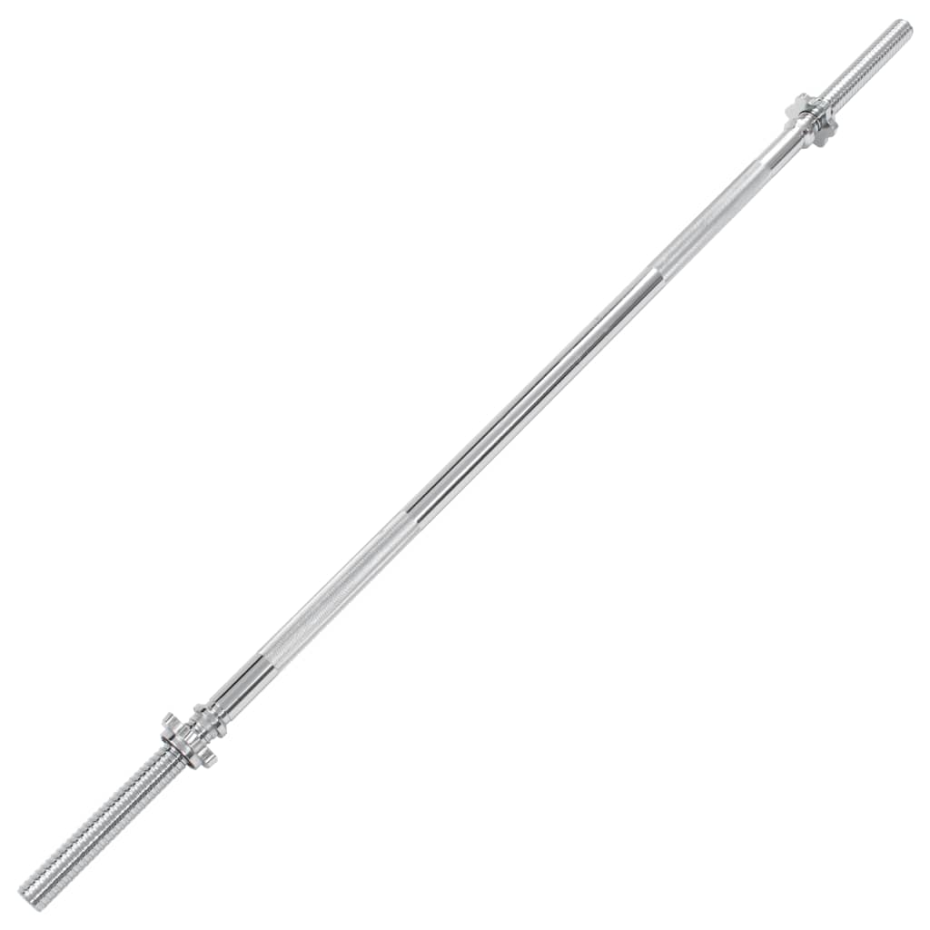 vidaXL Šipka za utege 2,5 x 140 cm čelična srebrna