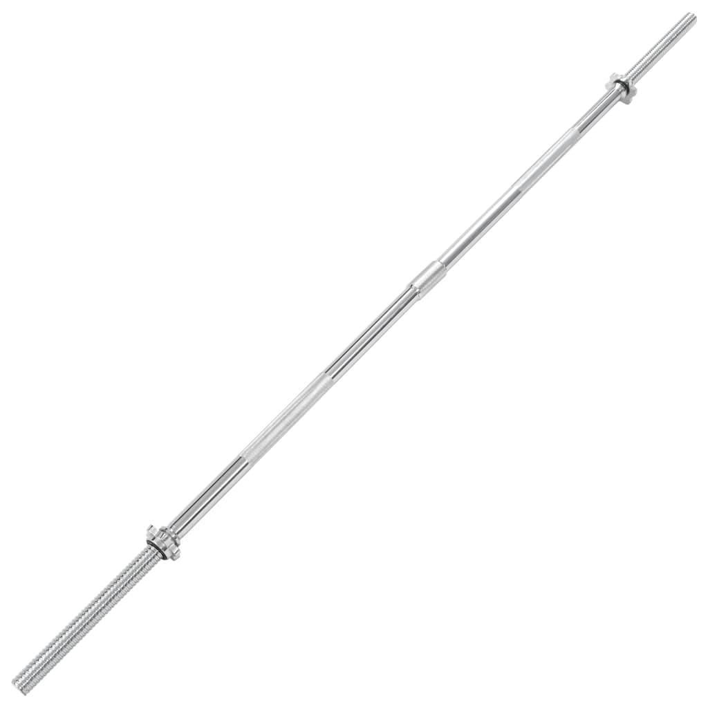 vidaXL Činková tyč barbell 2,5 x 182 cm ocel stříbrná