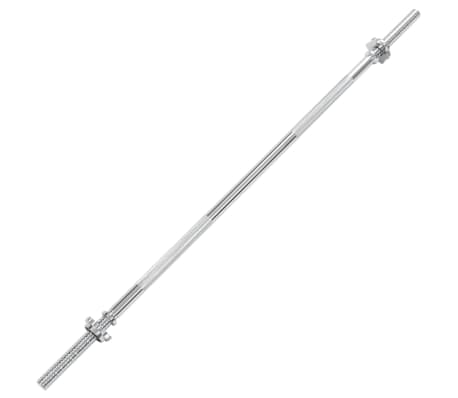 vidaXL Činková tyč 3 x 120 cm ocel stříbrná