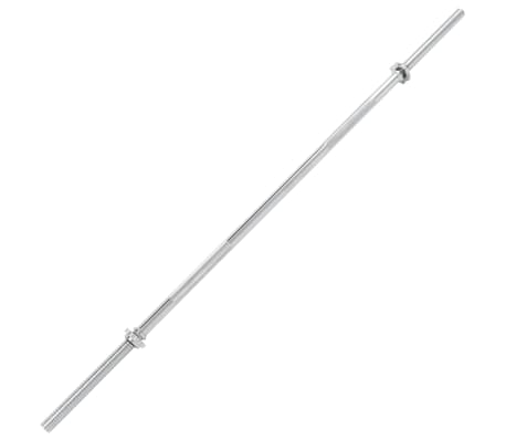 vidaXL Barbell Bar 3x160 cm Steel Silver