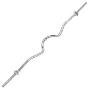 vidaXL Lenkta štanga, sidabrinės spalvos, 3x120cm, plienas