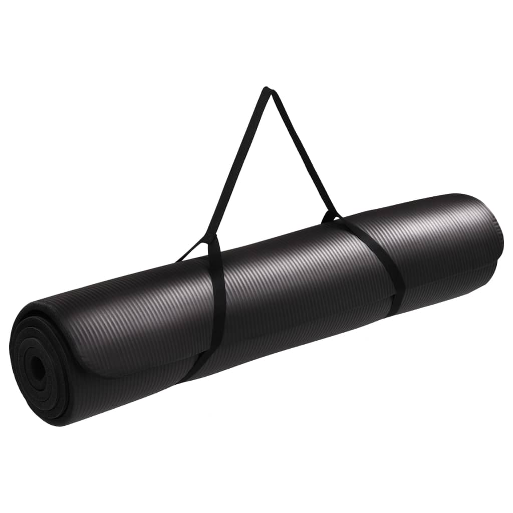 vidaXL Saltea de yoga, negru, 100 x 190 cm, EVA