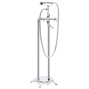 Prostostoječi tuš s pipo za kad iz nerjavečega jekla 99,5 cm