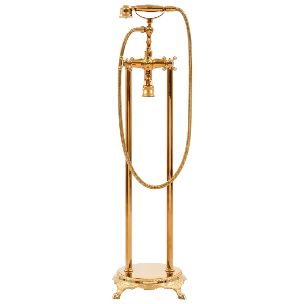 Freistehende Badewannenarmatur Edelstahl 99,5 cm Golden