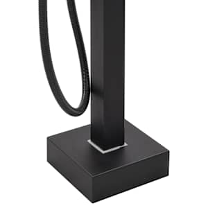 Volně stojící vanová baterie černá nerezová ocel 90 cm - obrázek 6