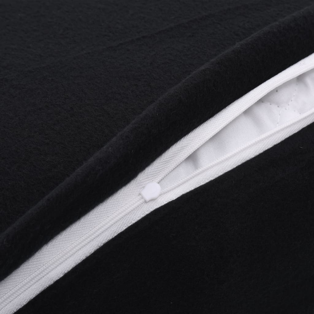 

vidaXL Dekbedovertrekset 155x200/80x80 cm fleece zwart