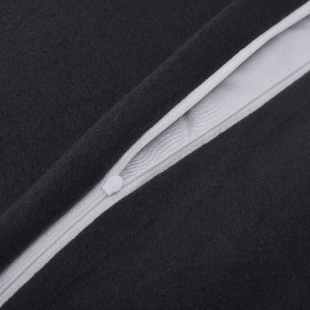 

vidaXL Dekbedovertrekset 155x220/80x80 cm fleece antraciet