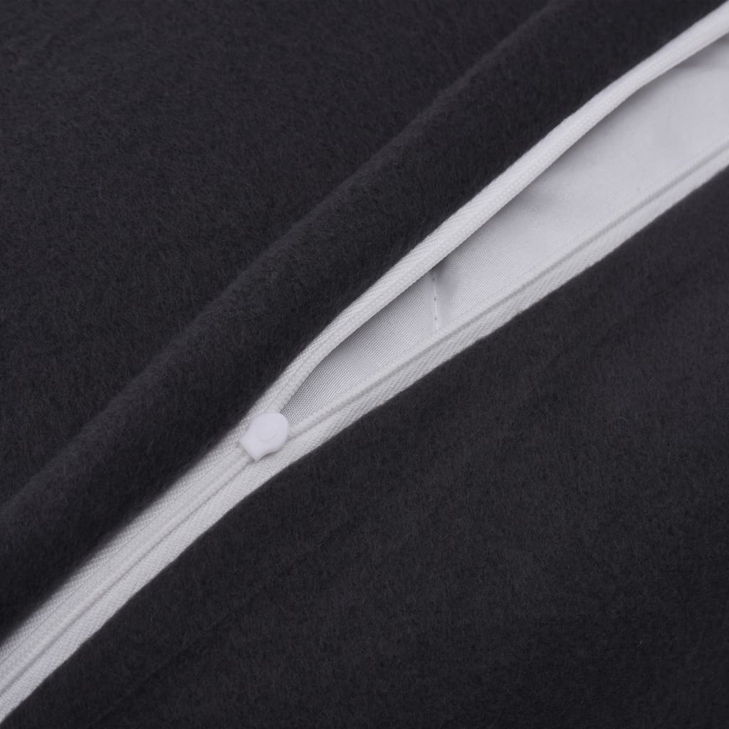 

vidaXL Dekbedovertrekset 200x200/60x70 cm fleece antraciet